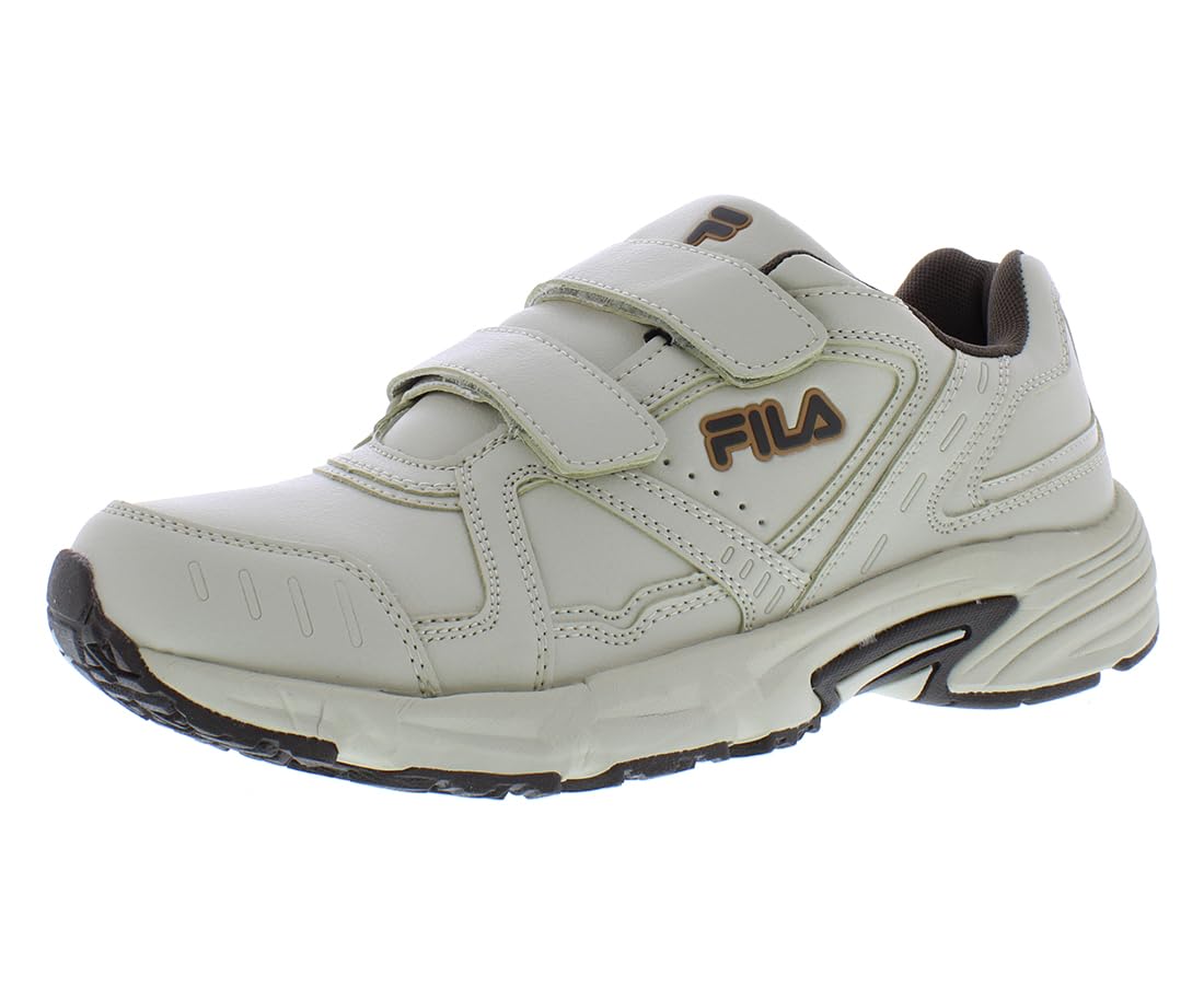 Fila Memory Decimus Men's Sneakers - Comfortable Casual Shoes in Cream/Espresso/Wheat, Size 44 EU - Perfect for Running, Walking & Everyday Wear