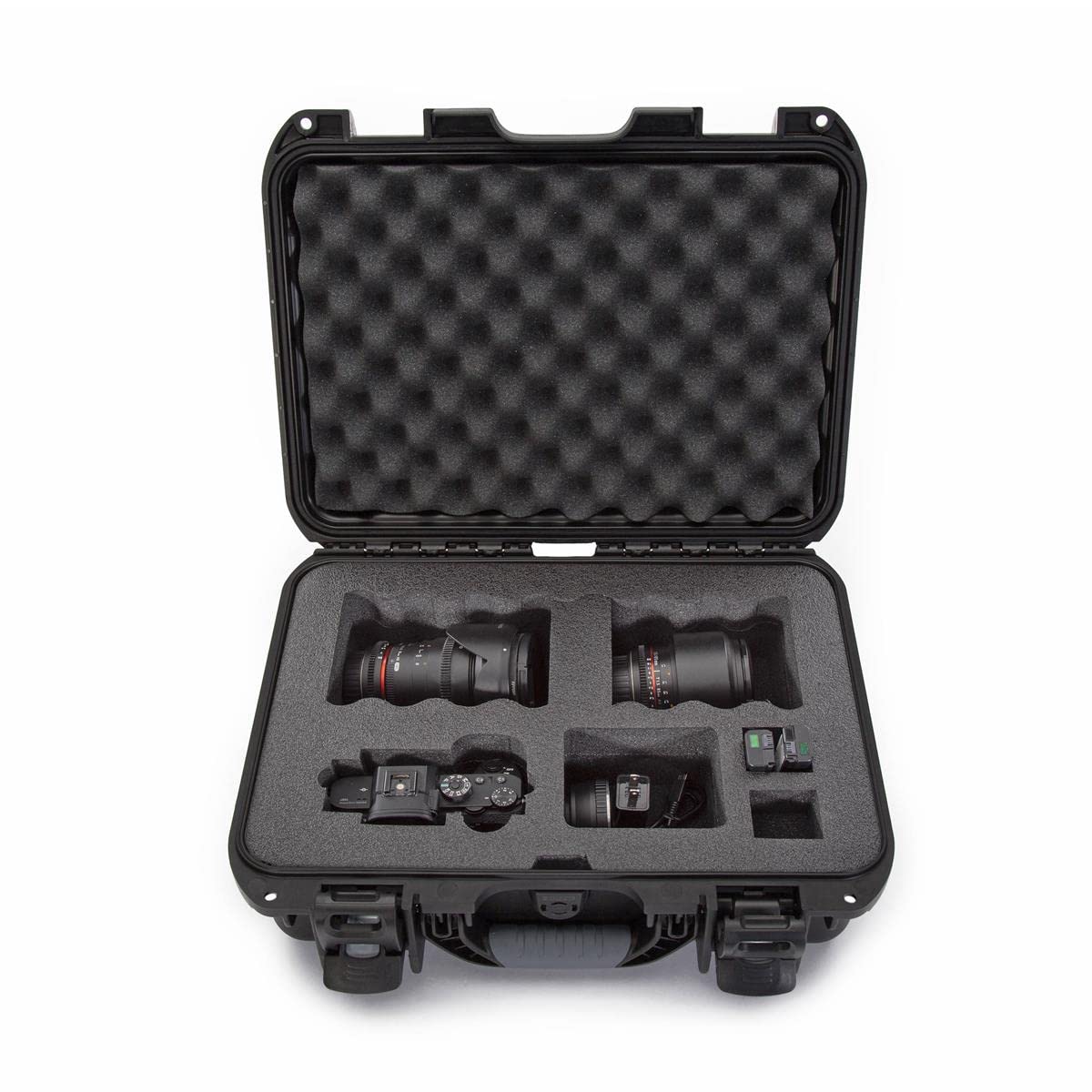 NANUK 920 Waterproof Hard Case with Custom Foam Insert - Shockproof Protective Case for Sony A7 Camera & DSLR Gear - Power Claw Latches, Travel & Outdoor Photography Equipment Storage (Black)