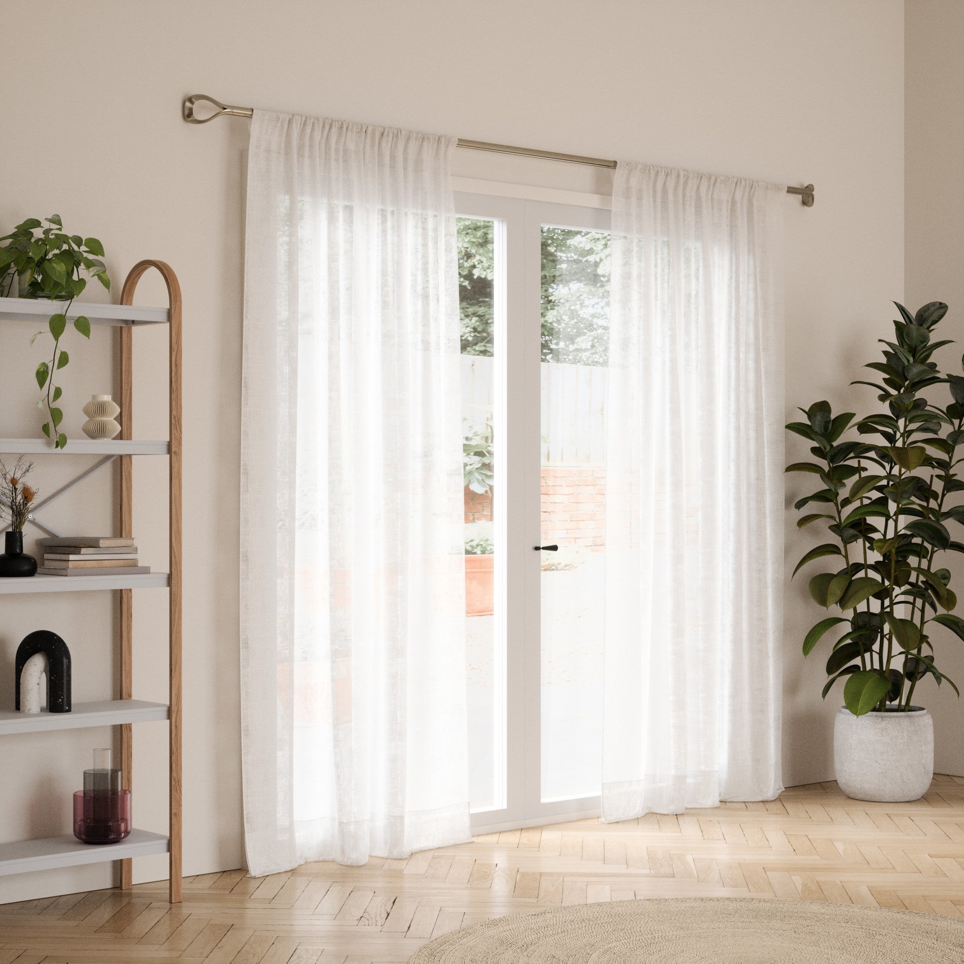 Loop 1 Adjustable Curtain Rod - Heavy Duty Window Drapery Rod for Living Room, Bedroom, Blackout & Sheer Curtains - Perfect for Home Decor & Light Control
