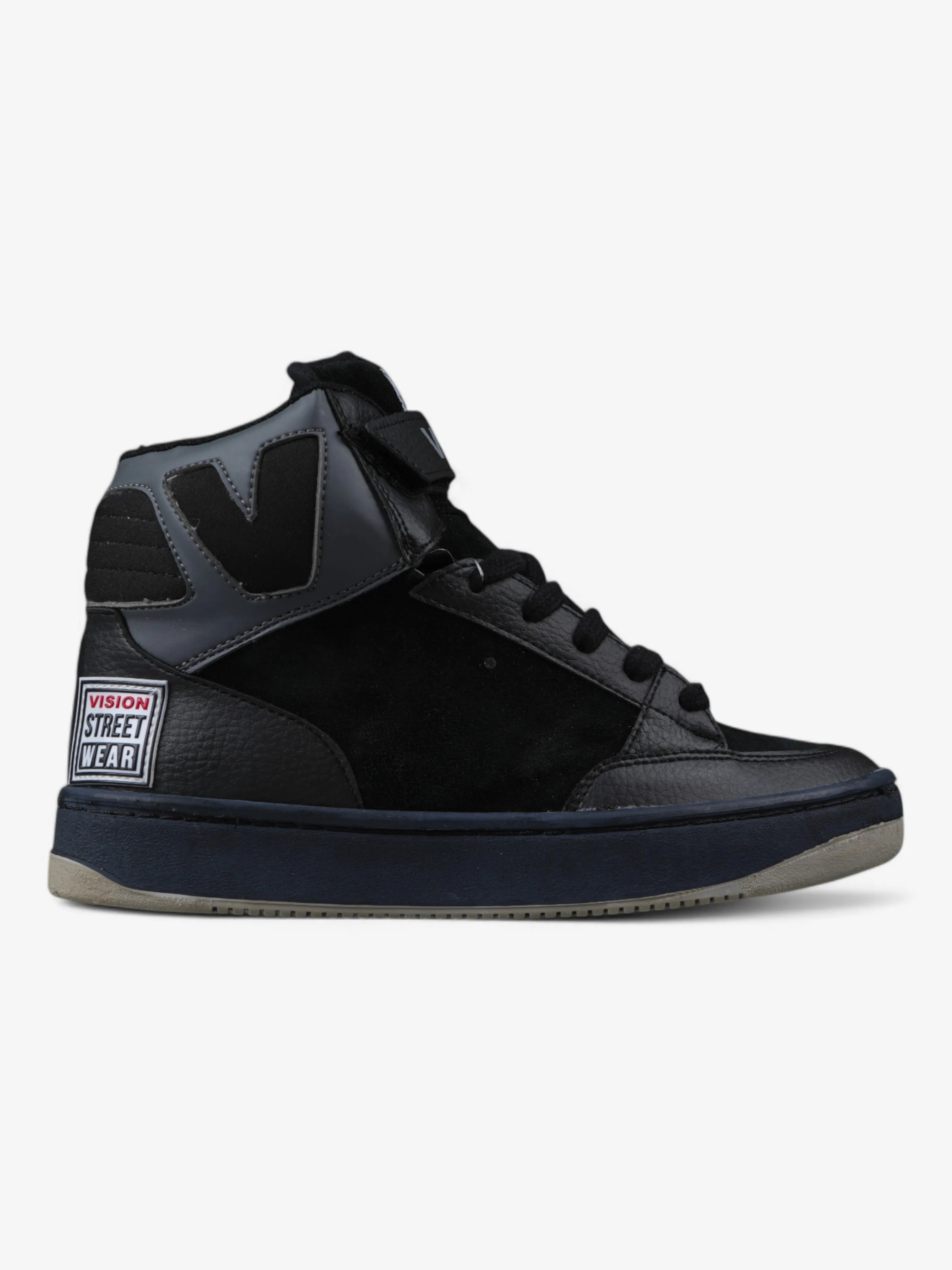 Vision Street Wear MC1400 Skate Shoes - Black & Gray Sneakers for Men | Durable Skateboarding & Casual Streetwear Footwear