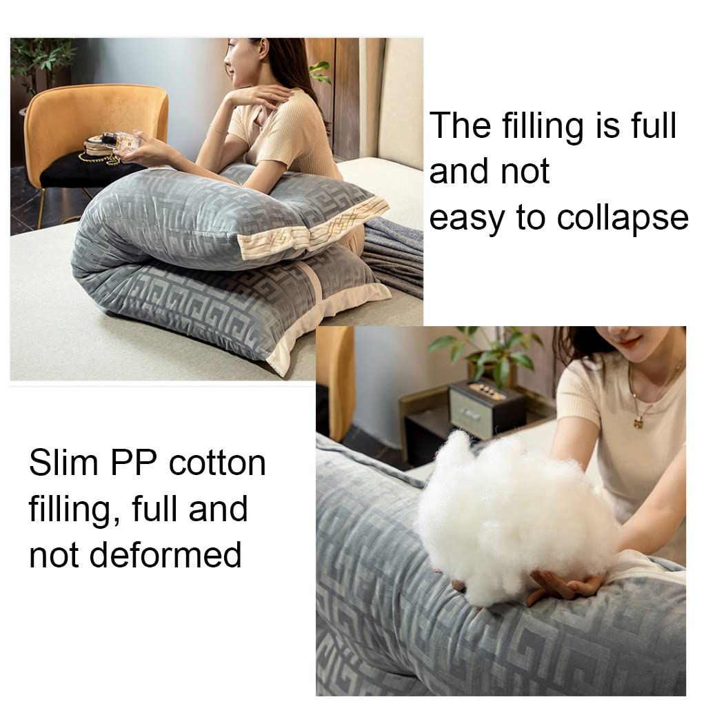 **Pink Bedside Backrest Support Pillow - 200x60x15cm Reading & Lumbar Cushion for Daybeds, Headboards, and Comfortable In-Bed Relaxation**    *(Perfect for reading, watching TV, or lounging in bed - enhances comfort and posture support!)*