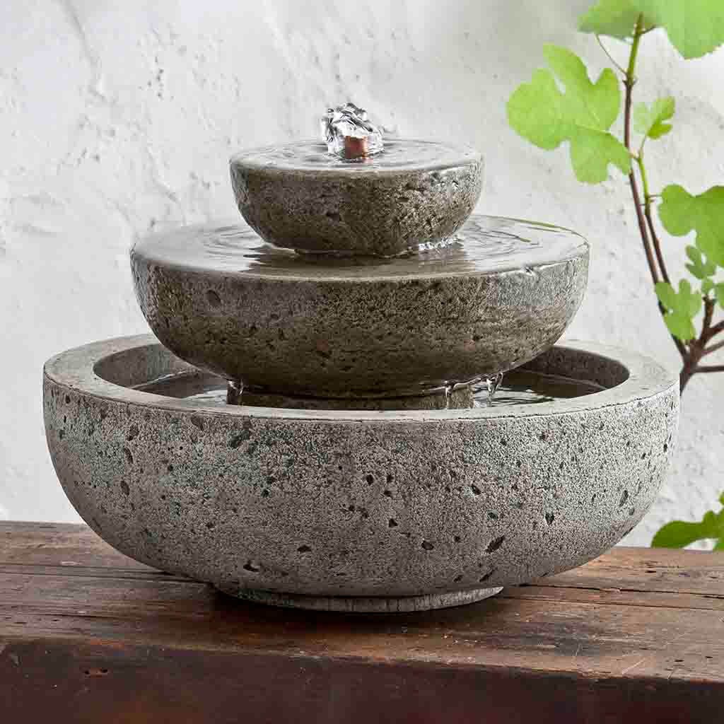 Campania International M Series Platia Outdoor Water Fountain - Elegant Garden Decor for Patio, Yard, and Landscape Design