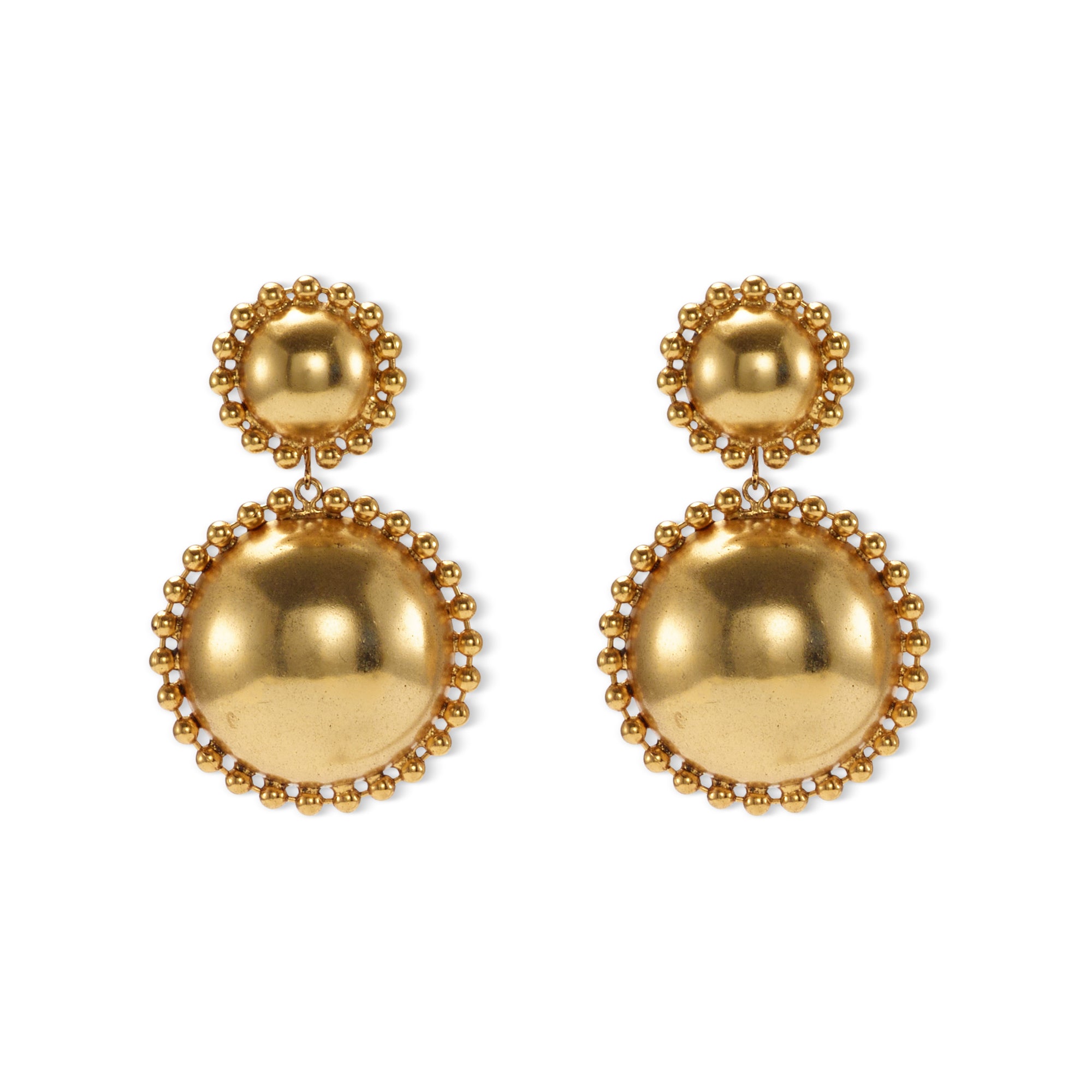 Lucia Dome Earrings – Elegant Gold-Plated Hoop Earrings for Women | Perfect for Parties, Weddings & Everyday Wear