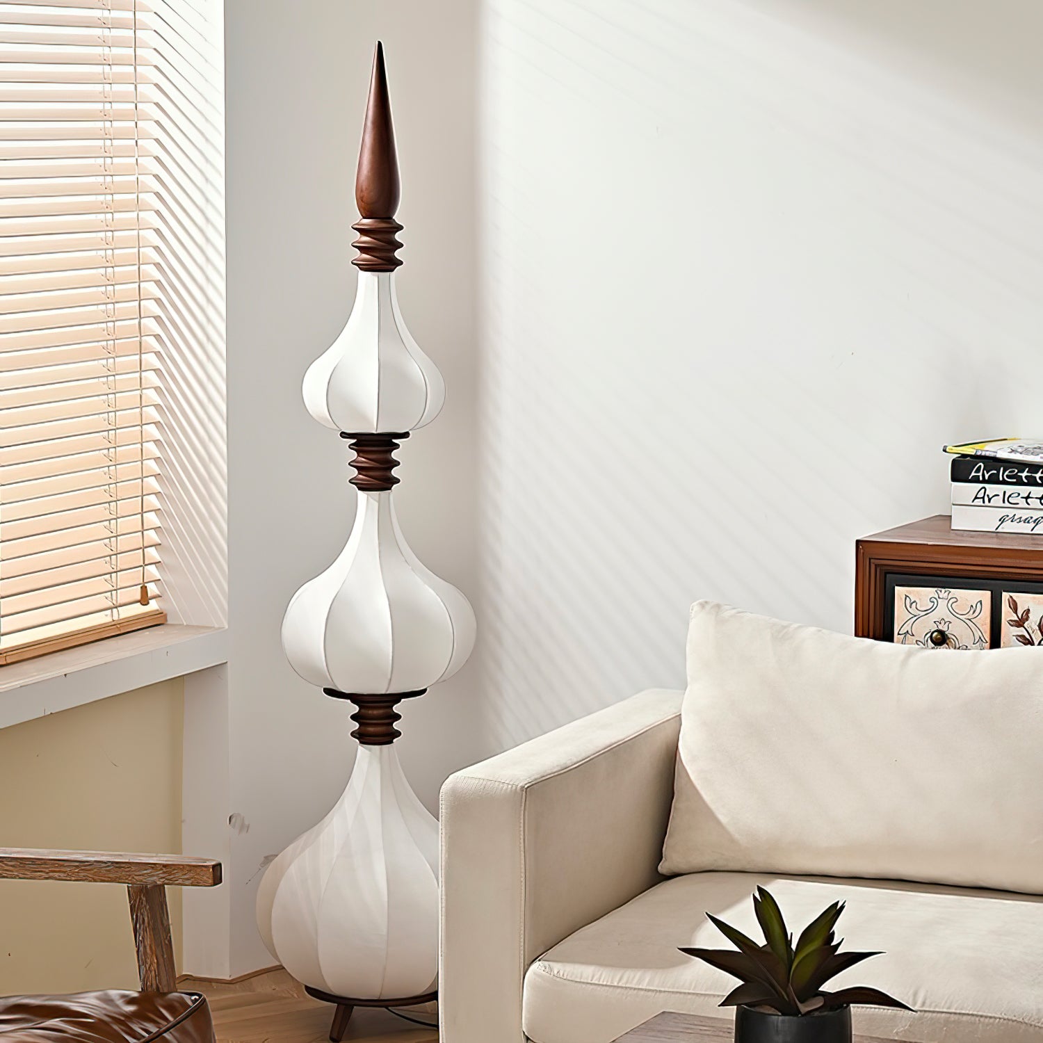 Modern Cassia Floor Lamp - Adjustable Brightness & Height, LED Standing Light for Living Room, Bedroom, or Office - Perfect for Reading, Working & Relaxing