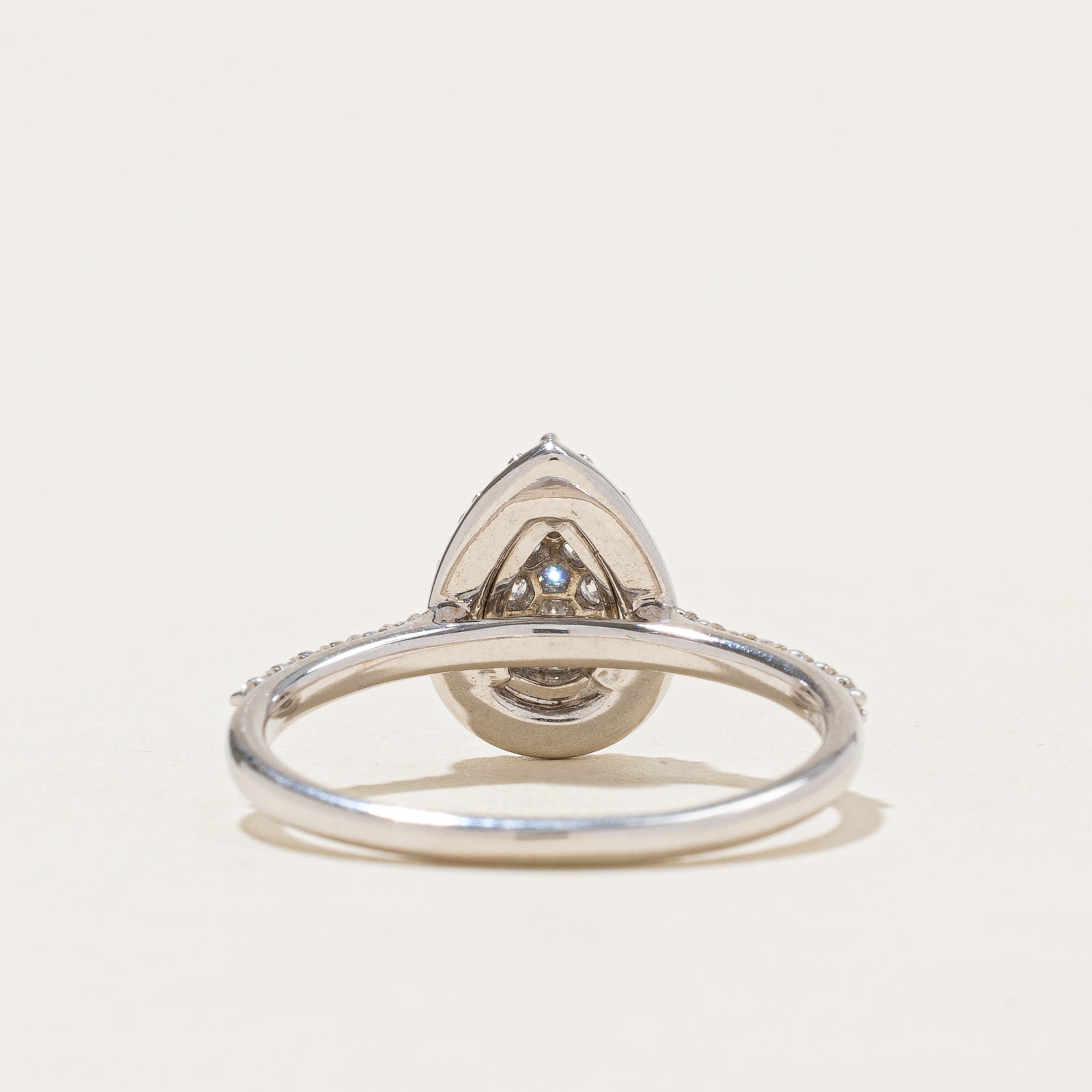Birks Pear Shaped Cluster Diamond Ring | 0.60ctw Total Weight | Size 7.75 | Elegant Engagement & Wedding Jewelry Gift for Her