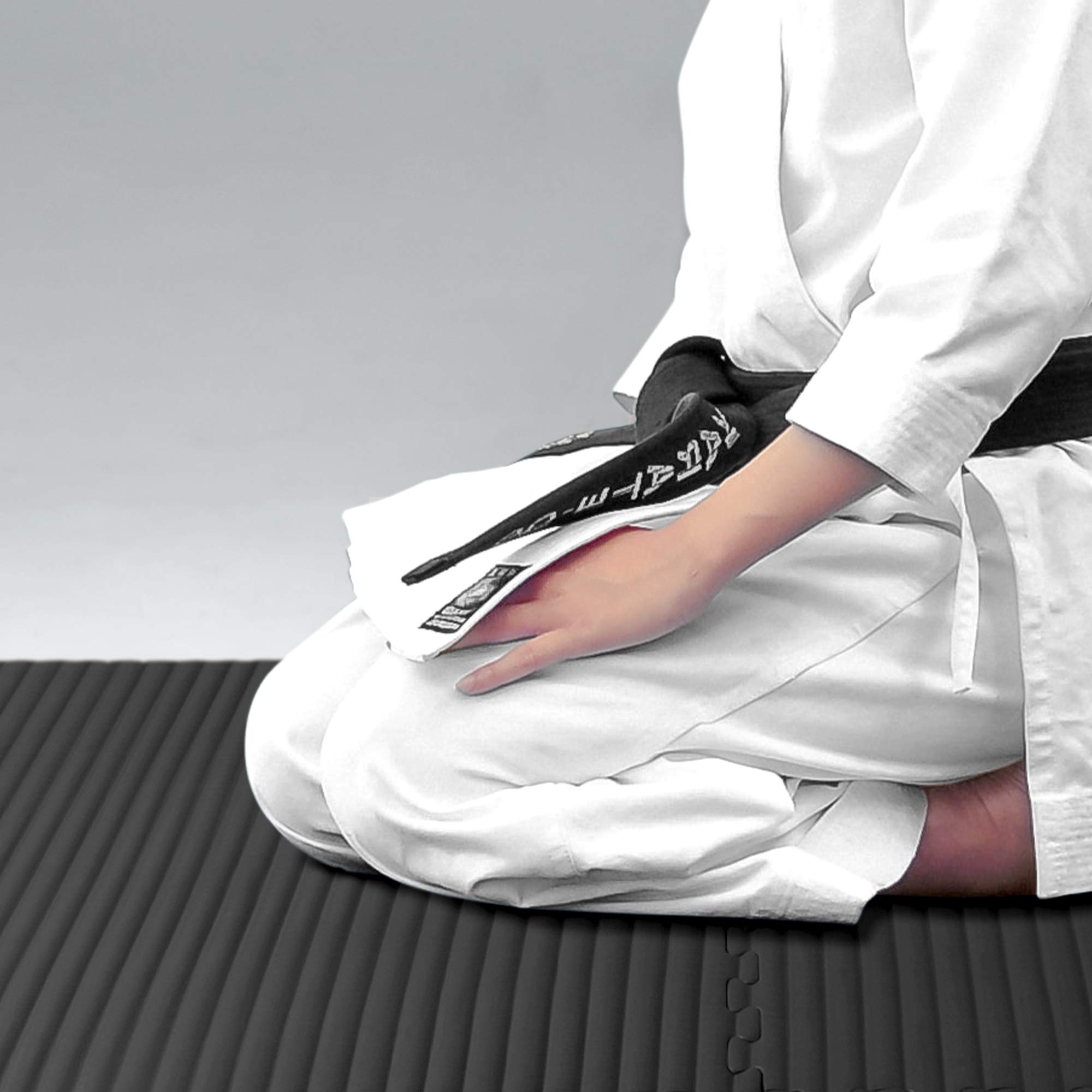 3/4 Inch Thick EVA Foam Martial Arts Exercise Mats - Interlocking Tatami Pattern Floor Tiles for Home Gym, MMA Training, Yoga & Anti-Fatigue - 24