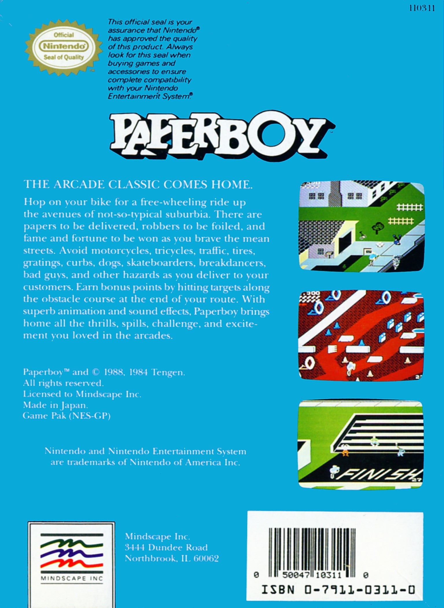 Vintage Paperboy NES Video Game - Classic 1980s Nintendo Entertainment System Cartridge - Perfect for Retro Gaming Enthusiasts & Collectors