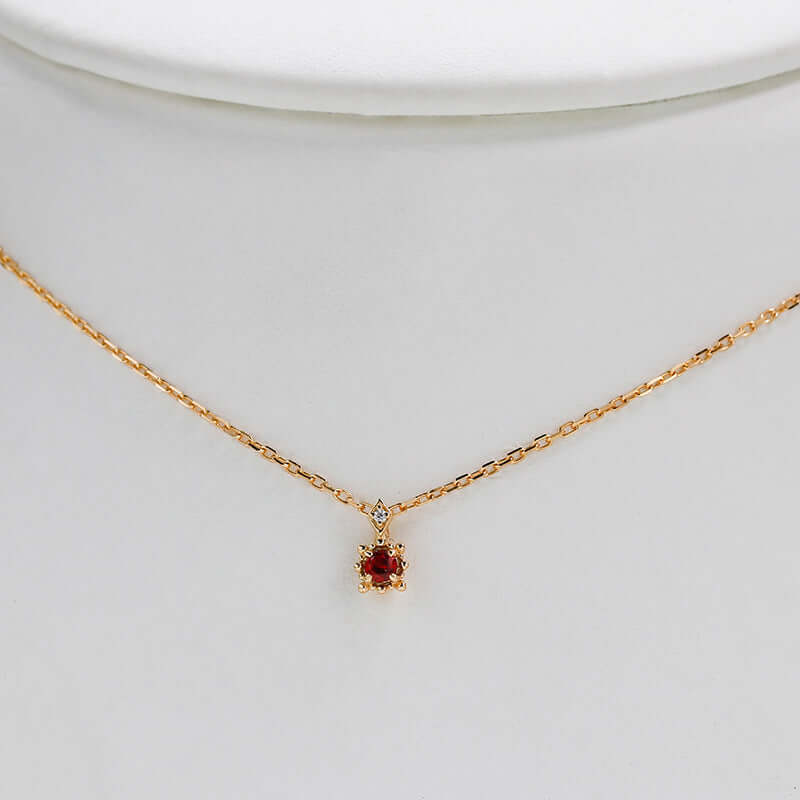 Luxury Red Ruby Gemstone Necklace for Women | 18K Gold Plated Elegant Jewelry Gift | Perfect for Weddings, Anniversaries & Special Occasions