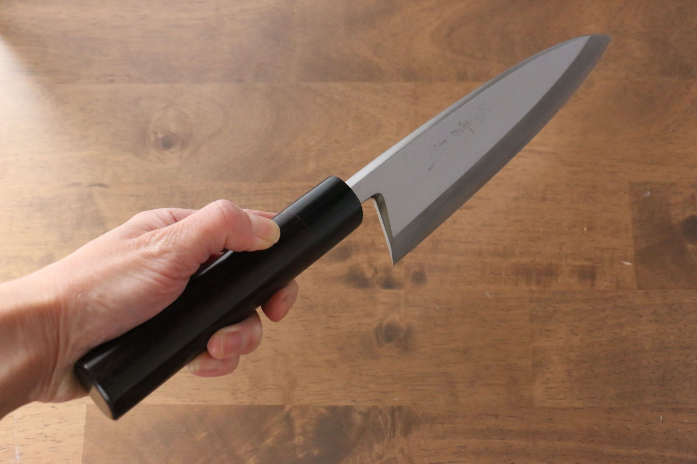 Jikko Silver Steel No.3 Deba Knife 180mm - Premium Japanese Kitchen Knife with Shitan Handle for Sushi, Fish Filleting & Meat Cutting - Professional Chef & Home Cooking Essential