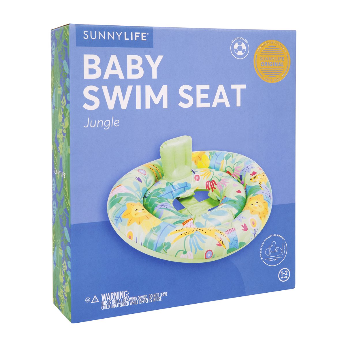 Baby Swim Seat Jungle - Safe & Comfortable Infant Swimming Float for Pool, Beach & Water Play - Perfect for Toddlers Learning to Swim