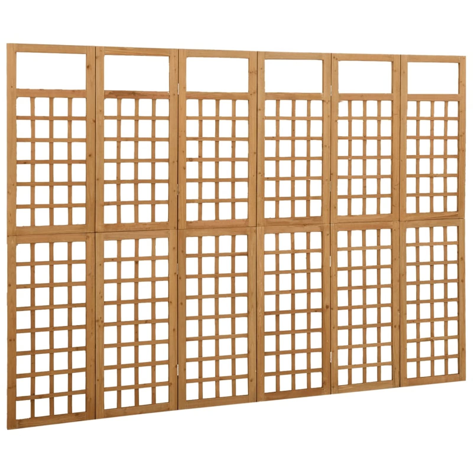Premium Mogou 6-Panel Wooden Room Divider Screen - 95.5