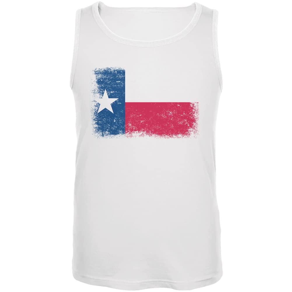 Born and Raised Texas State Flag Men's Tank Top - White, Medium - Perfect for Summer BBQ, Beach Outings & Patriotic Events