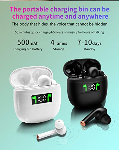 True Wireless Bluetooth Earbuds J3PRO - Smart Touch Control, Noise Cancelling, Mono/Stereo Mode with 3 Pairs Ear Tips (Black) | Perfect for Workouts, Commuting & Hands-Free Calls