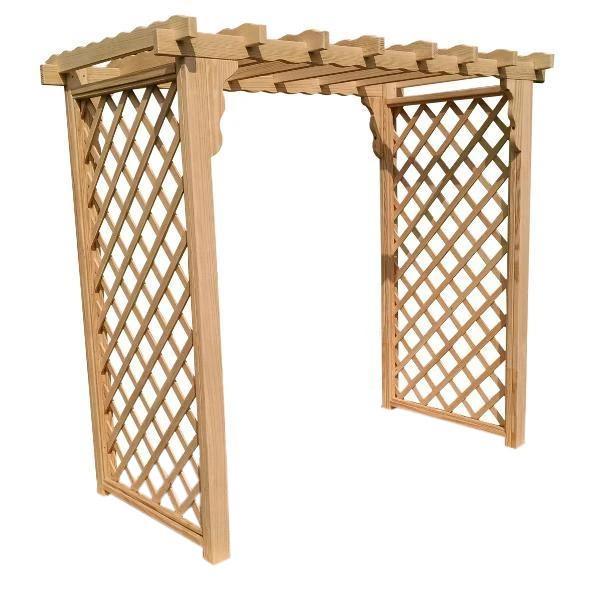 Amish Handcrafted Pine Covington Arbor Bench - Solid Wood Outdoor Garden Bench for Patio, Porch, and Backyard Relaxation
