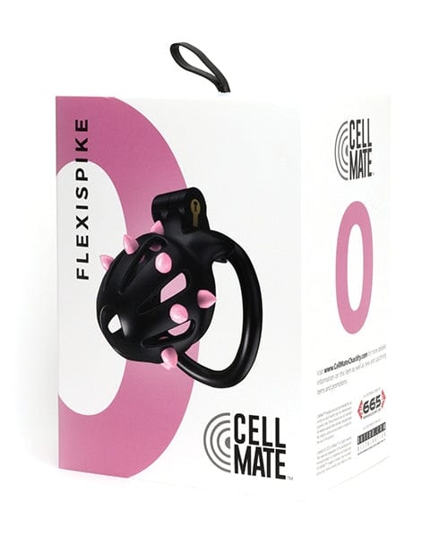 Sport Fucker Cellmate FlexiSpike Chastity Cage - Size 0 Black/Pink - Secure & Comfortable Male Chastity Device for BDSM, Roleplay & Long-Term Wear