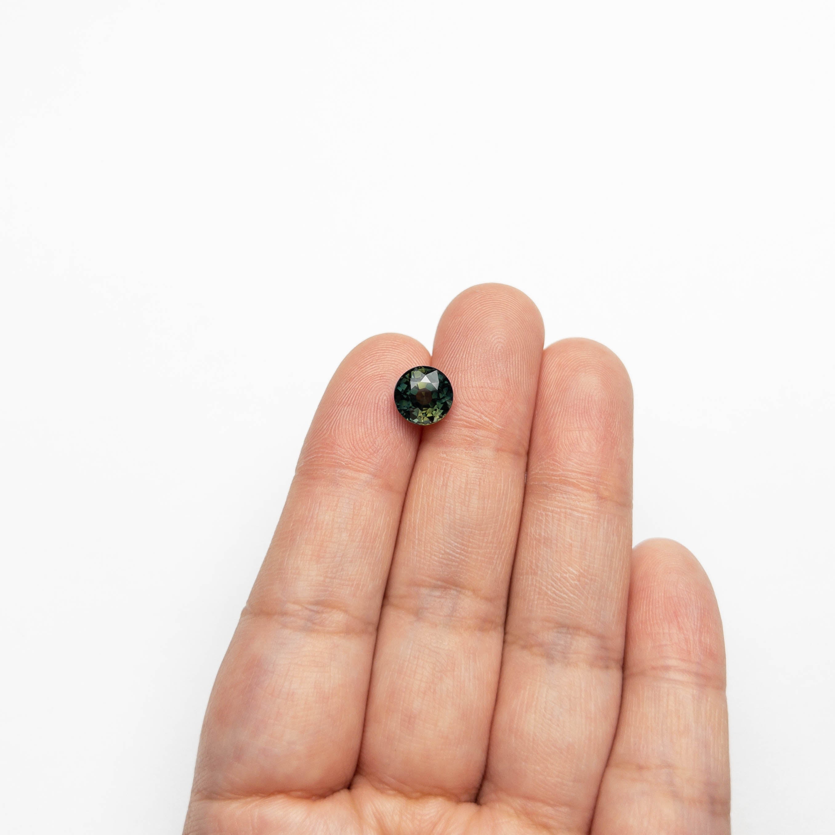 3.14ct Natural Round Brilliant Blue Sapphire Gemstone (7.96x7.93x5.96mm) - Certified Loose Stone for Jewelry Making, Engagement Rings & Fine Collections