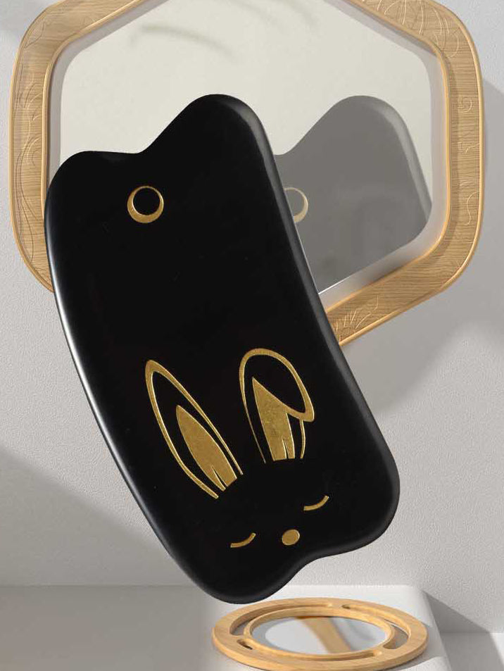 Premium Rabbit Gua Sha Board - Natural Jade Facial Massage Tool for Glowing Skin | Relaxation & Beauty Routine at Home or Spa