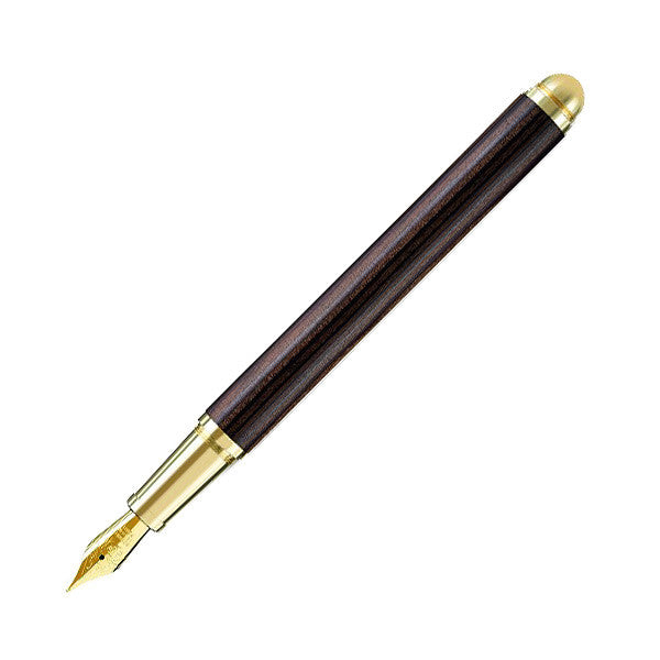 Premium E+M Contract Long Fountain Pen - Smooth Writing Larch Wood Pen for Professionals | Ideal for Signing Documents, Business Meetings & Gift Giving