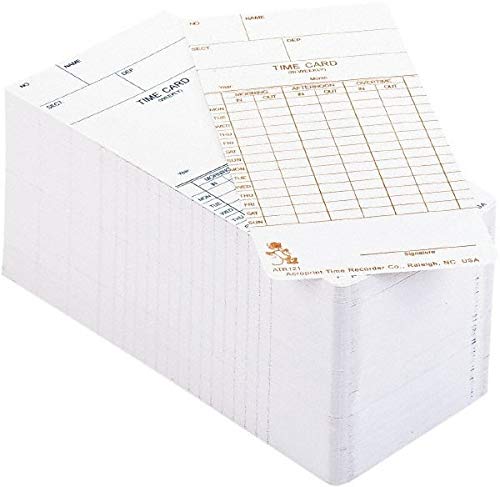 Acroprint Time Recorder - Weekly/Bi-Weekly/Monthly Time Cards (1750 Pack) for ATR120 Model | Perfect for Employee Time Tracking & Payroll Management in Offices & Small Businesses