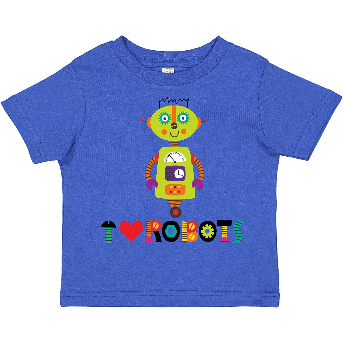 Inktastic Robotics Team I Love Robots Toddler T-Shirt - Cute Science & STEM Graphic Tee for Kids, Boys & Girls - Perfect for School, Robotics Club & STEM Activities