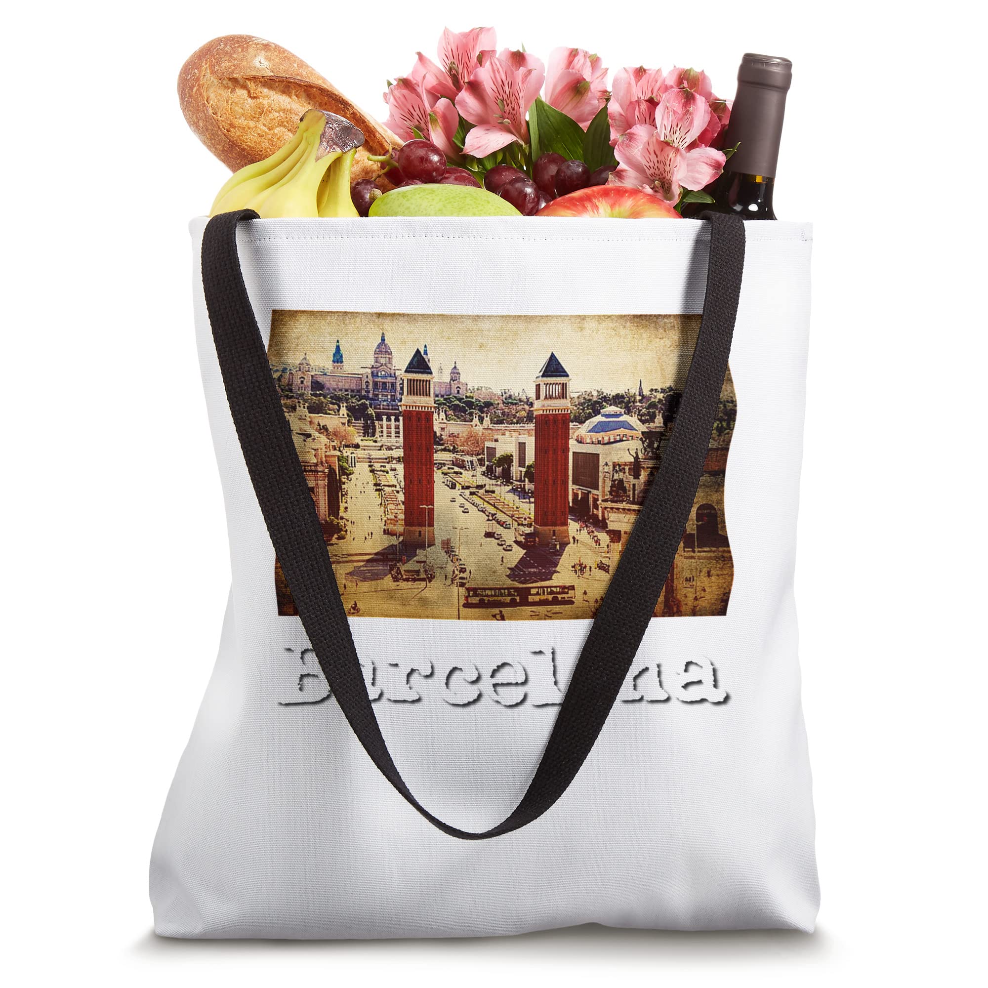 Stylish Barcelona Spain Tote Bag - Durable Canvas Shopping Bag with Unique Spanish Design - Perfect for Travel, Beach, Grocery Shopping & Daily Use