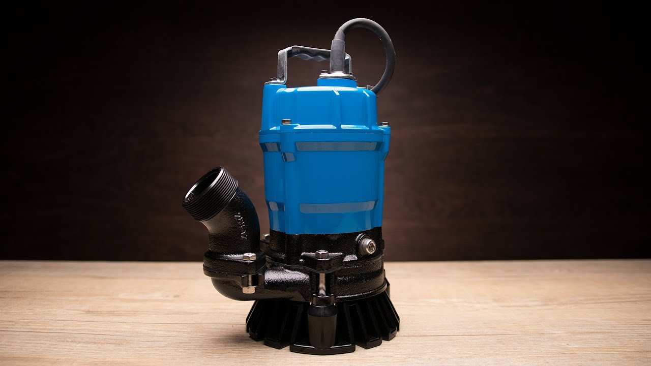 Tsurumi HS2.4S 0.40kW Single Phase Submersible Drainage Pump with Semi Vortex Impeller - 210LPM Max Flow, 122kPa Pressure - Ideal for Basement Flooding, Construction Sites & Wastewater Removal