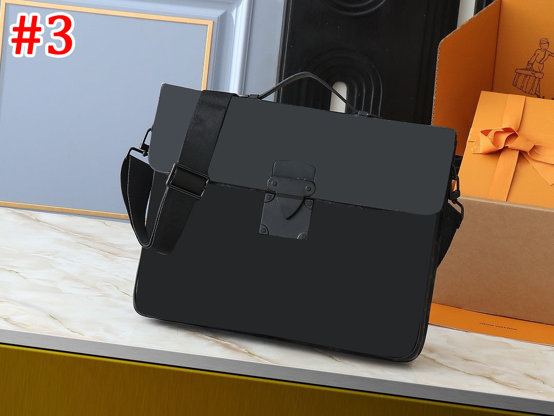 Professional Men's Leather Business Briefcase - Slim Laptop Bag for Work, Office & Travel - Durable & Stylish Executive Messenger Bag for Businessmen & Professionals