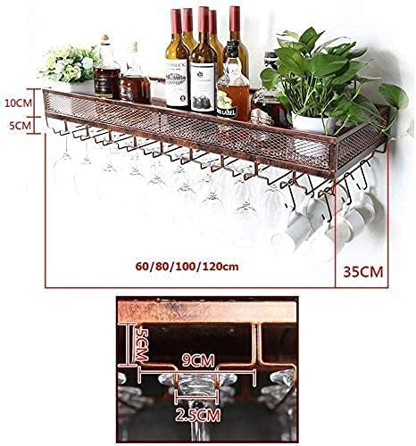 Floating Wine Rack Shelf - Black Wall Mounted Bar Storage for Bottles & Glasses (120x35cm) - Home & Bar Decor