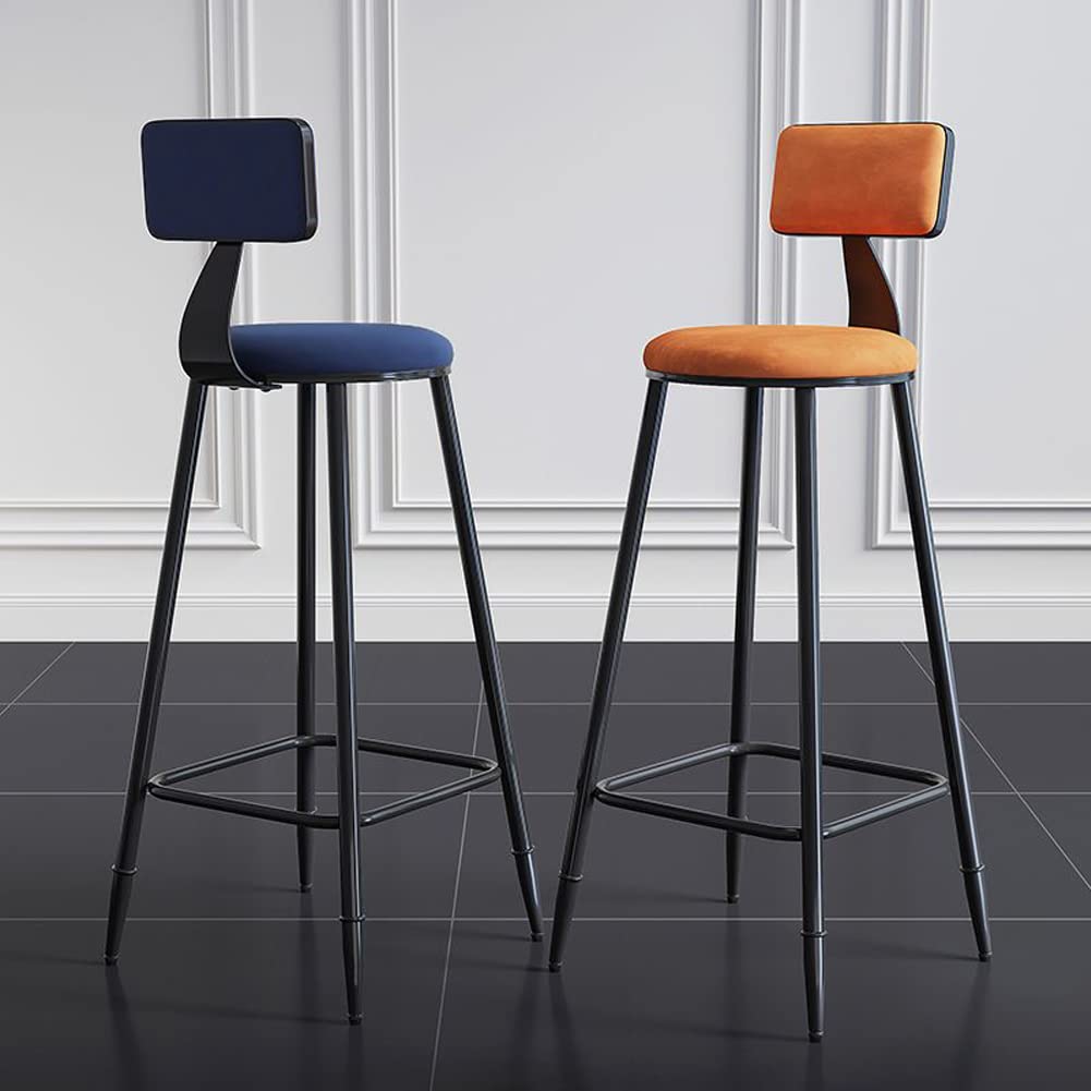 KWOKING Scandinavian Nordic Style Iron Bar Stool Set of 8 - 30