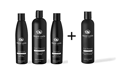 Royal Locks Curl Care Classic Essentials Set - Curl Rescue Shampoo, Curl Quench Conditioner & Pro Curl Cream Gel with Leave-In Conditioner | Cleans & Moisturizes Wavy, Curly Hair | Perfect for Daily Hair Care & Salon-Quality Styling at Home