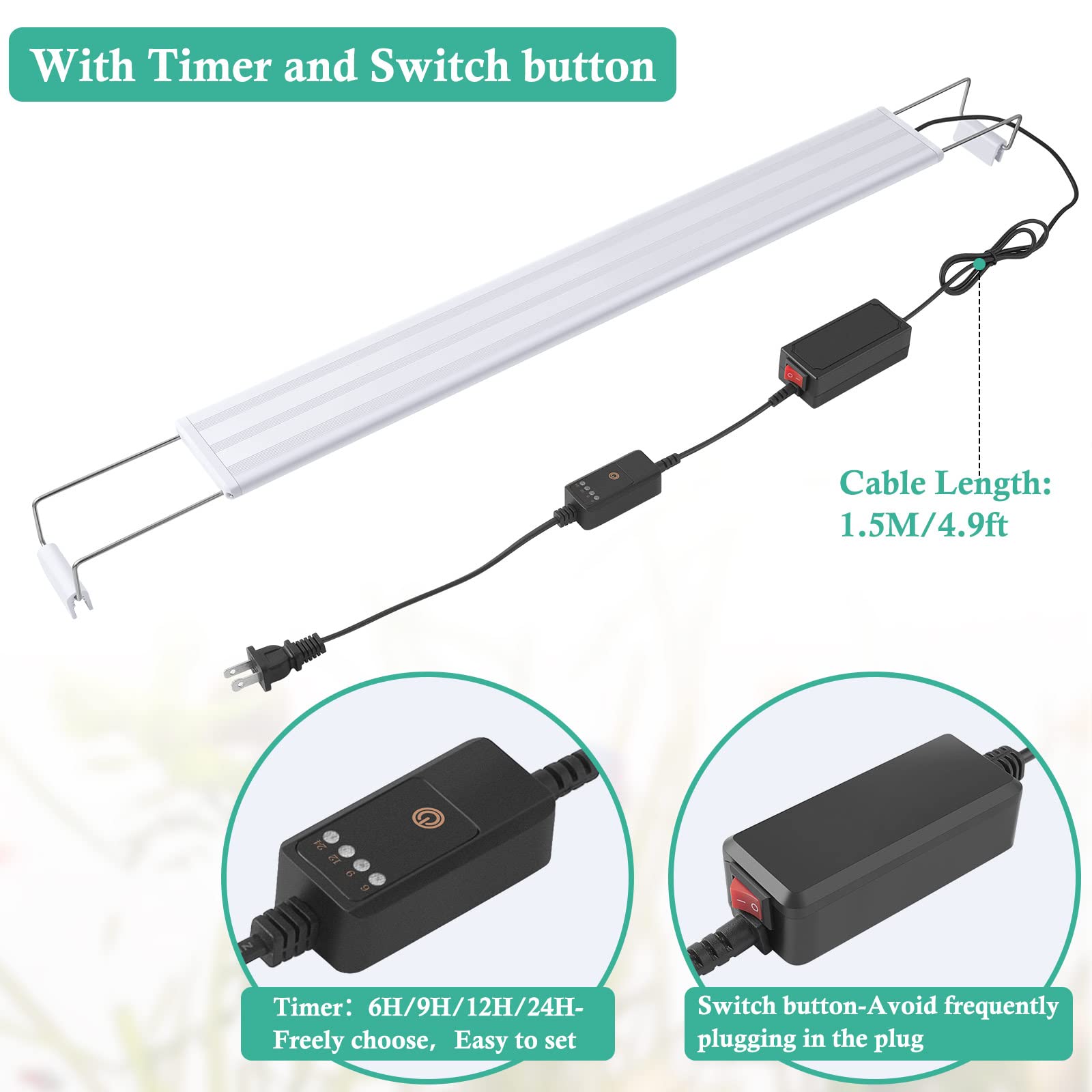 HITOP LED Aquarium Light 24-32