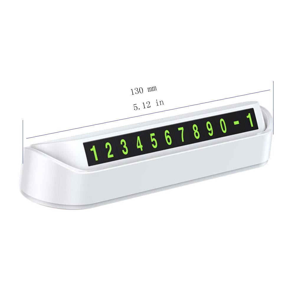 Car Temporary Parking Card with Phone Number Display - Silver | Essential for Street Parking, Valet Services & Emergency Contact