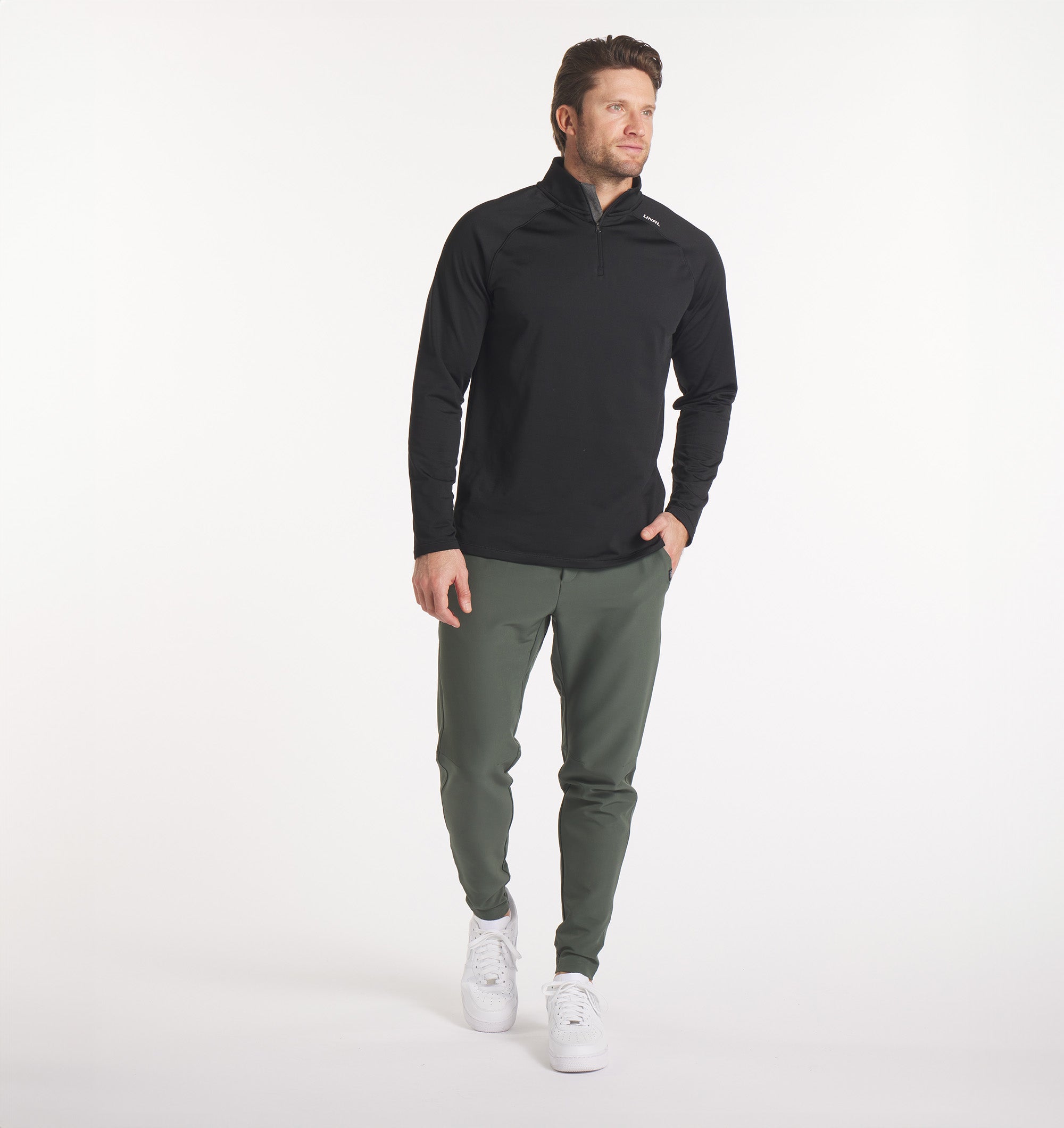 UNRL Interlock Quarter Zip Pullover - Lightweight & Breathable Men's Athletic Top for Workouts & Casual Wear | Gym, Running, Outdoor Activities