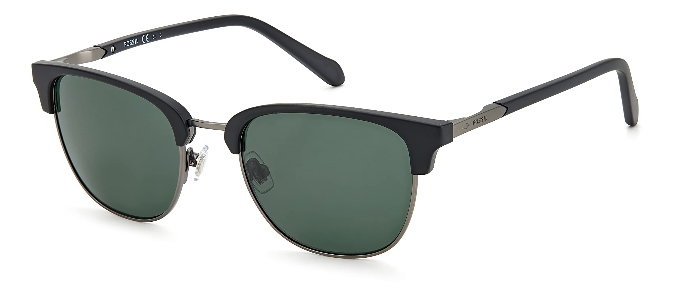 Fossil Men's Square Sunglasses 2113/G/S - Classic Retro Style for Outdoor, Driving & Everyday Wear