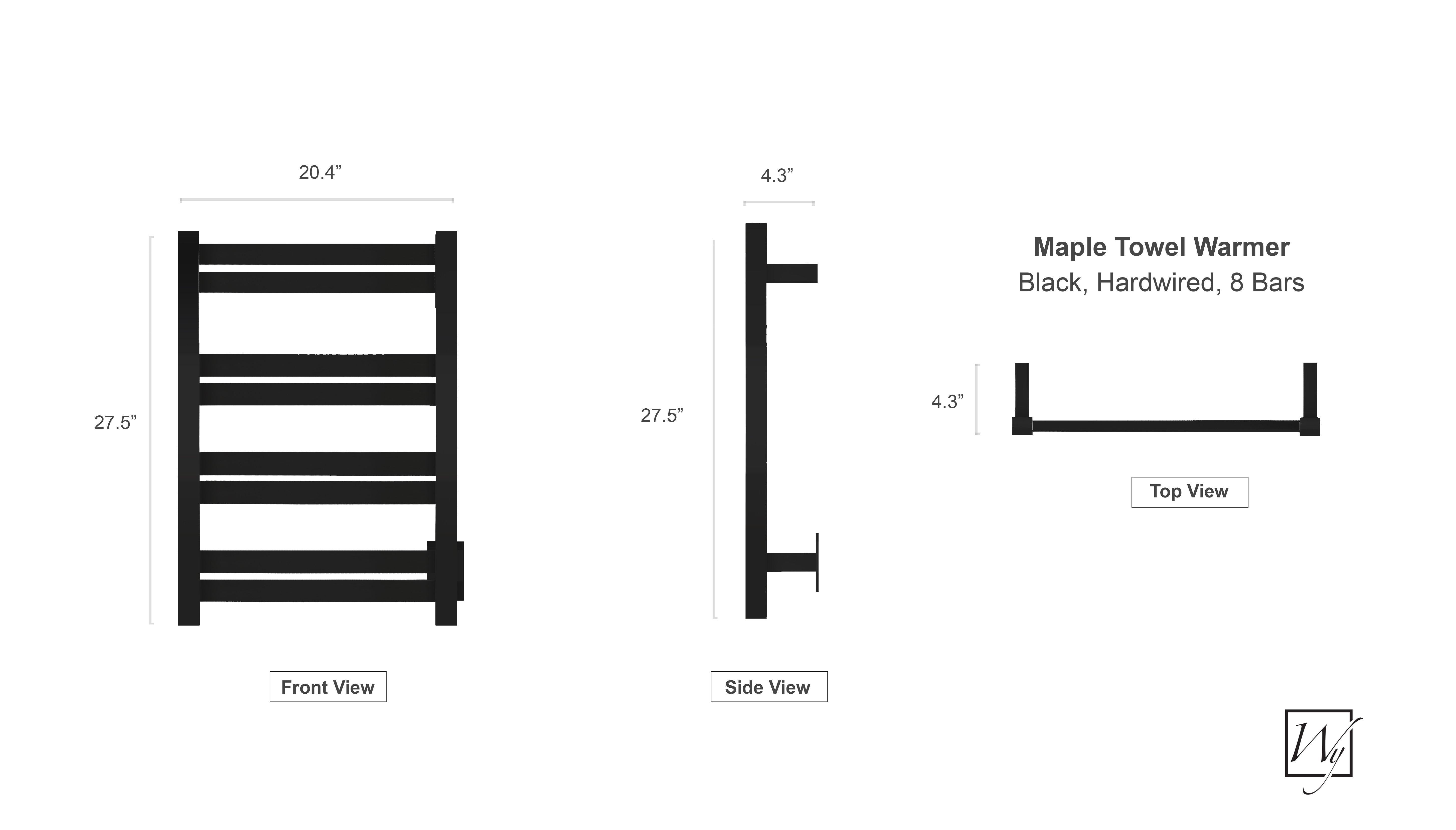 WarmlyYours Maple 8 Hardwired Towel Warmer - 20.4
