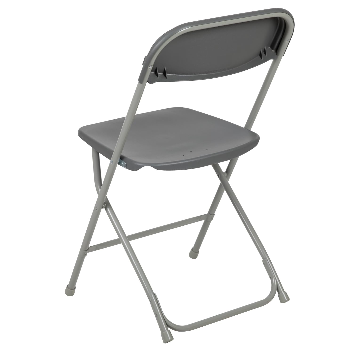 Flash Furniture Hercules Series 4-Pack Grey Plastic Folding Chairs - 650LB Weight Capacity - Lightweight & Comfortable Event Seating for Parties, Weddings, and Outdoor Gatherings