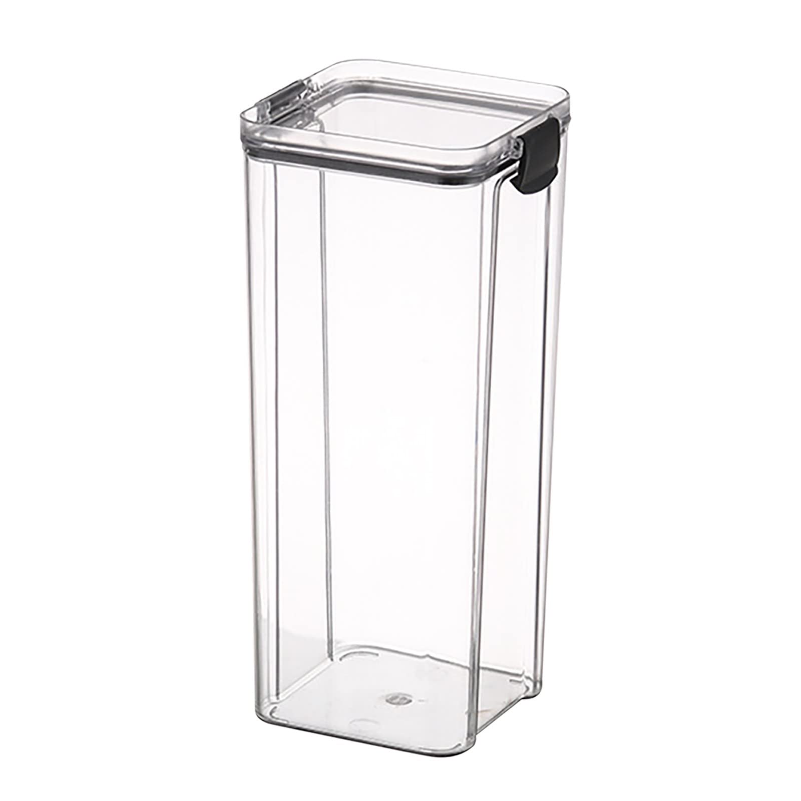 Airtight Food Storage Containers for Kitchen - BPA-Free Plastic Canisters for Whole Grains, Snacks, Dried Fruits, Pasta & Powdered Milk - Clear Stackable Pantry Organization with Snap Lid - Perfect for Meal Prep & Bulk Food Storage