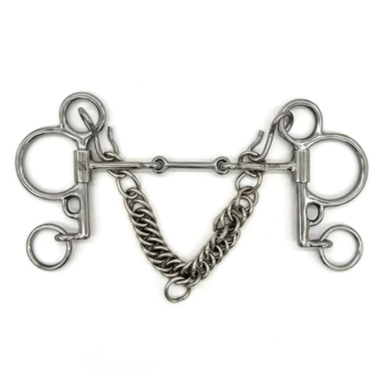 Premium AJR Dog Bone Baby Pelham Bit for Horses - Durable & Comfortable Equestrian Training Bit for Dressage, Jumping & Show Riding