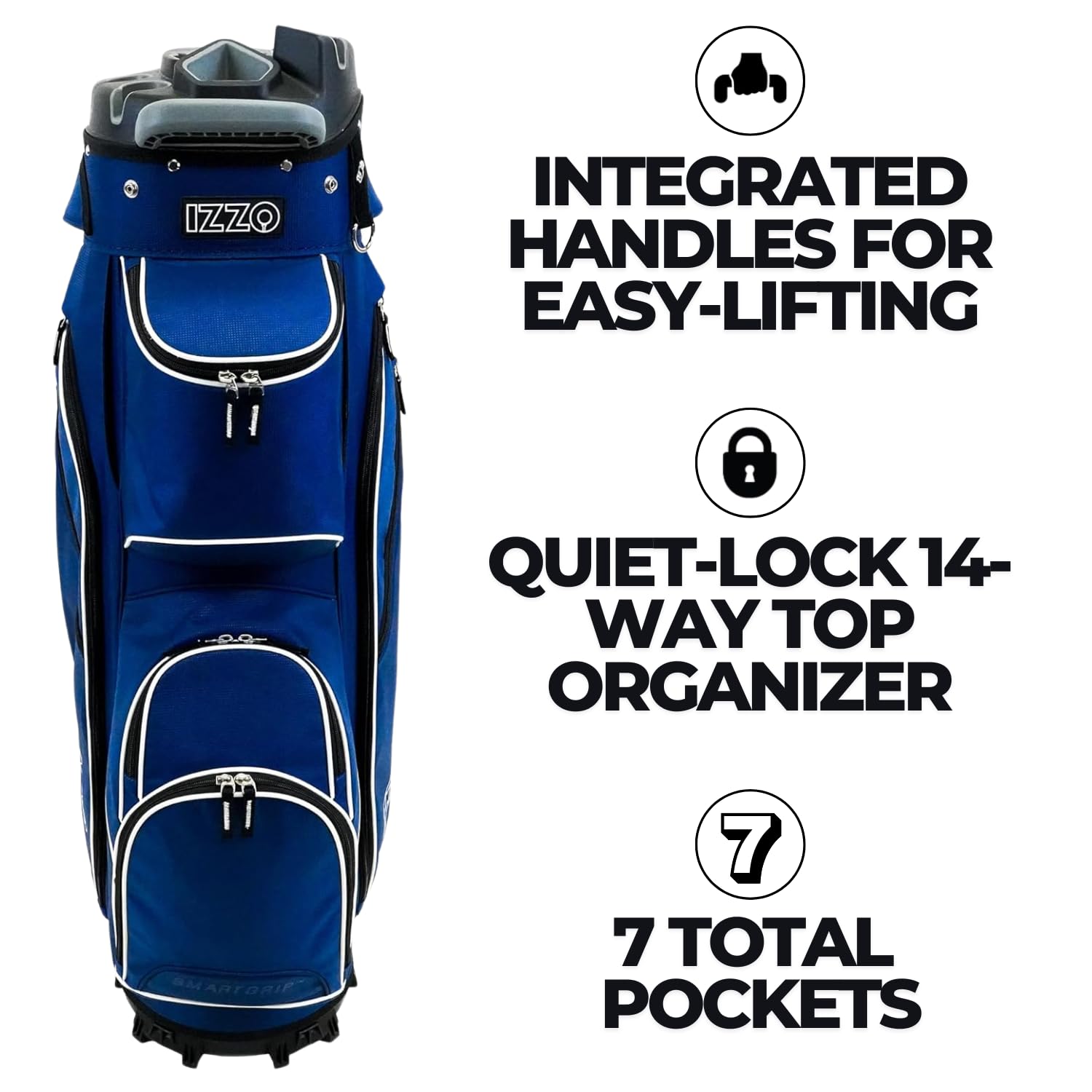 Izzo Vault Bag - Premium Golf Stand Bag with 14-Way Divider & Comfortable Dual Strap - Perfect for Golfers, Travel & Outdoor Sports