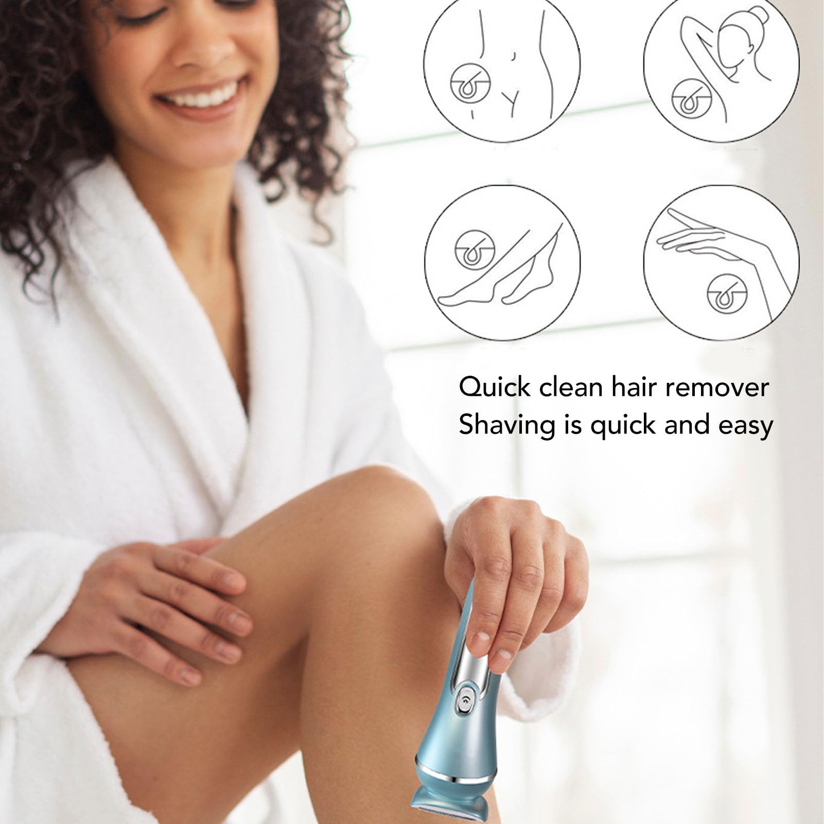 Women's Electric Shaver & Epilator Kit - Painless Hair Remover for Face, Chin, Arms, Legs, Armpit & Bikini Area | USB Rechargeable Wet/Dry Trimmer with Detachable Head | Perfect for Travel, Gym & Home Use