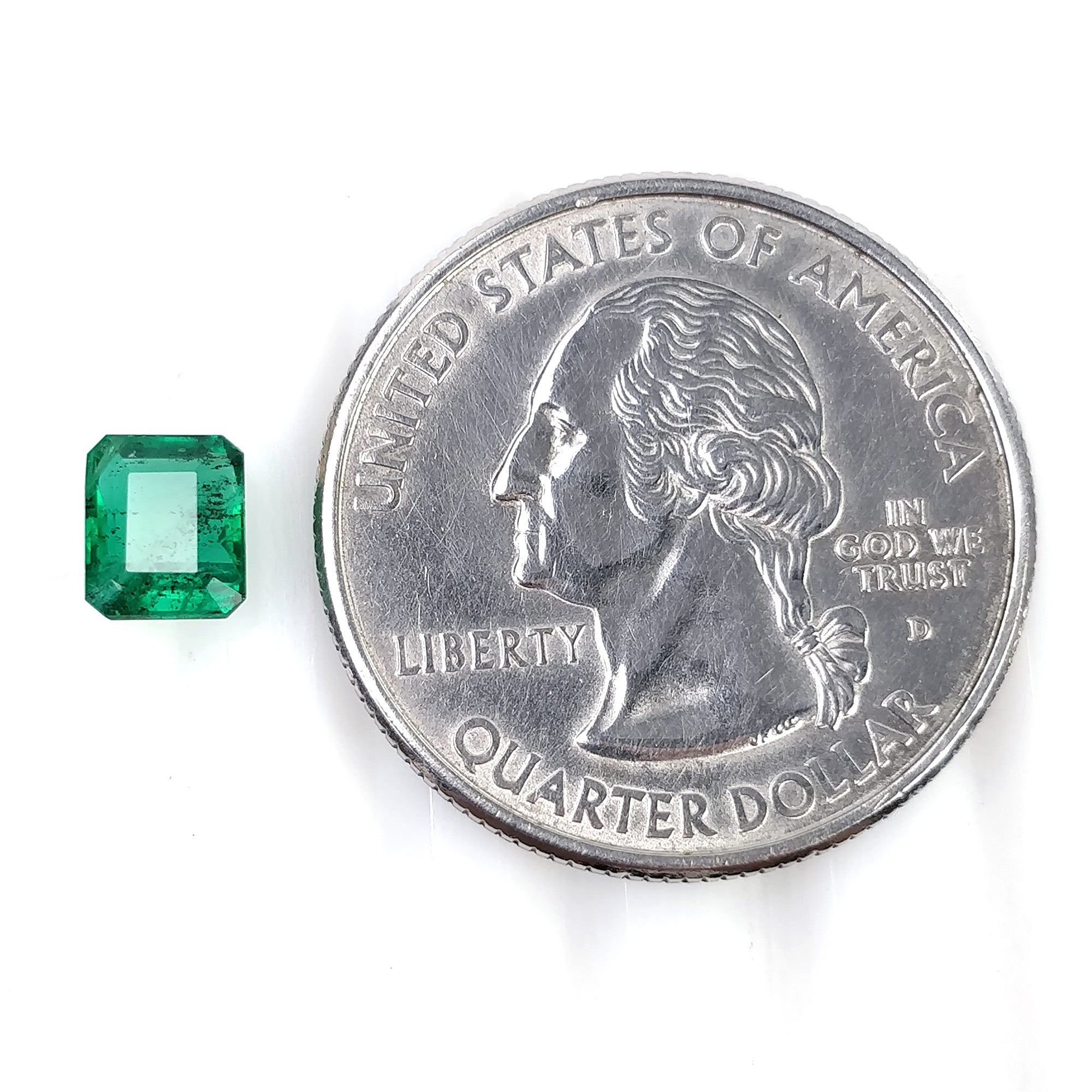 Natural Untreated Green Emerald Gemstone - 0.92cts Octagon Cut 6x5mm (Video Included) | Emerald Jewelry Making, Engagement Rings & Luxury Gifts