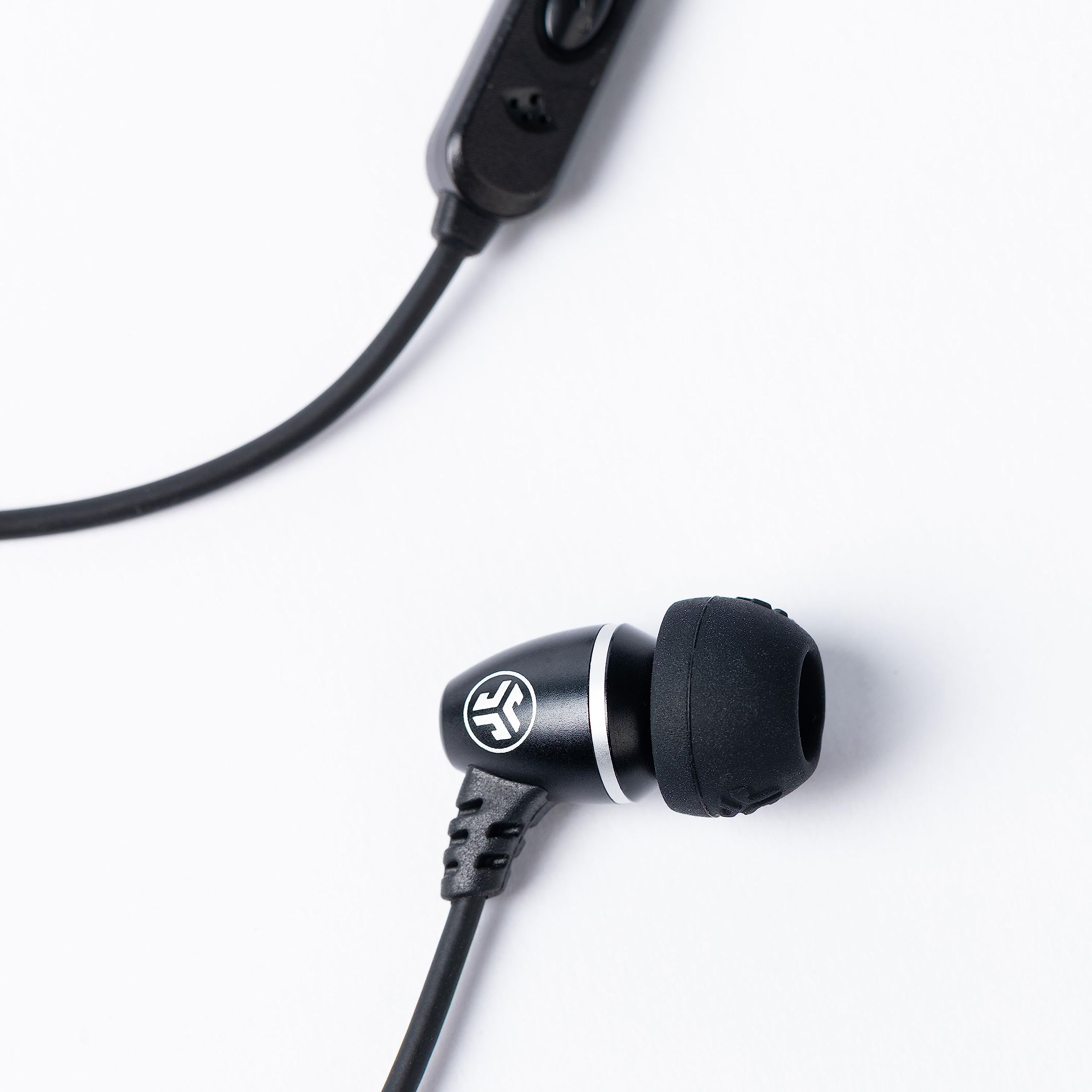 JLab J6MS JBuds Single Earbud - Stereo to Mono In-Ear Headset with Enterprise Mic & 3.5mm Jack (Black) | Perfect for Call Centers, Office Work & Single-Ear Listening