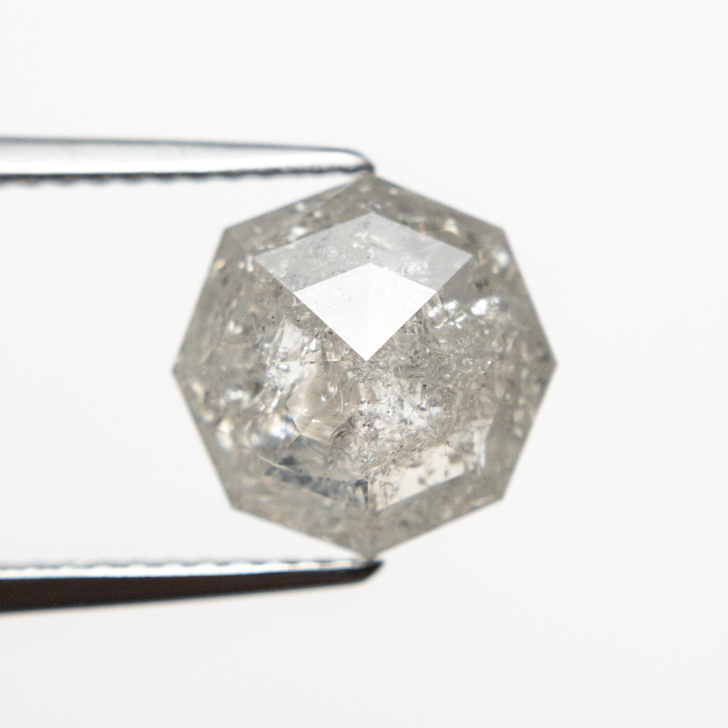 3.07ct Octagon Rose Cut Diamond (9.26x9.18x4.29mm) - Premium Loose Gemstone for Jewelry Making & Engagement Rings