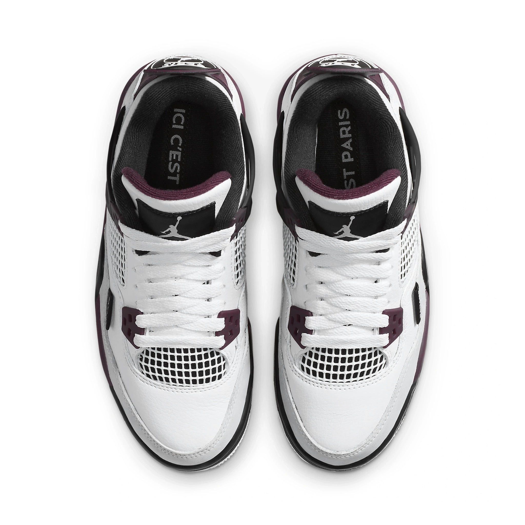 Paris Saint Germain x Air Jordan 4 Retro Bordeaux (GS) Basketball Shoes - Limited Edition Sneakers for Women & Girls - Perfect for Streetwear, Sports & Fashion Outfits
