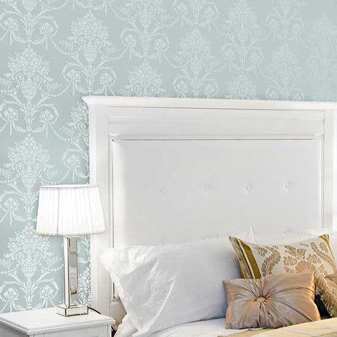 Vase & Pearls Allover Wall Stencil - DIY Home Decor Painting Template for Living Room, Bedroom, Nursery - Reusable Wall Art Design for Creative Interior Projects