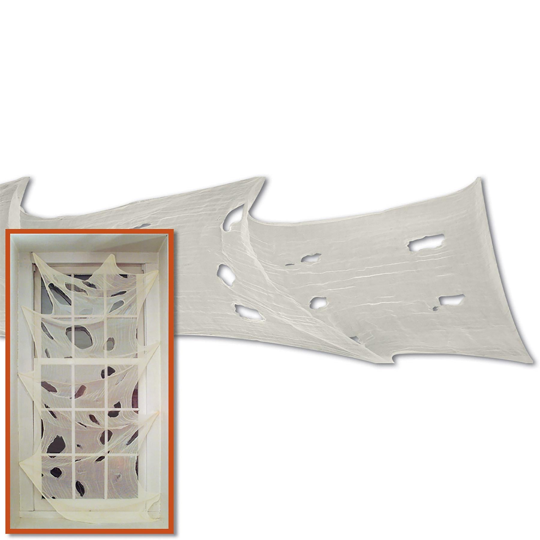12 Pack Beistle Halloween Spooky Cloth Decorations - Scary Ghost & Spider Web Hanging Banners for Halloween Party Decor, Haunted House, and Outdoor Yard Scenes