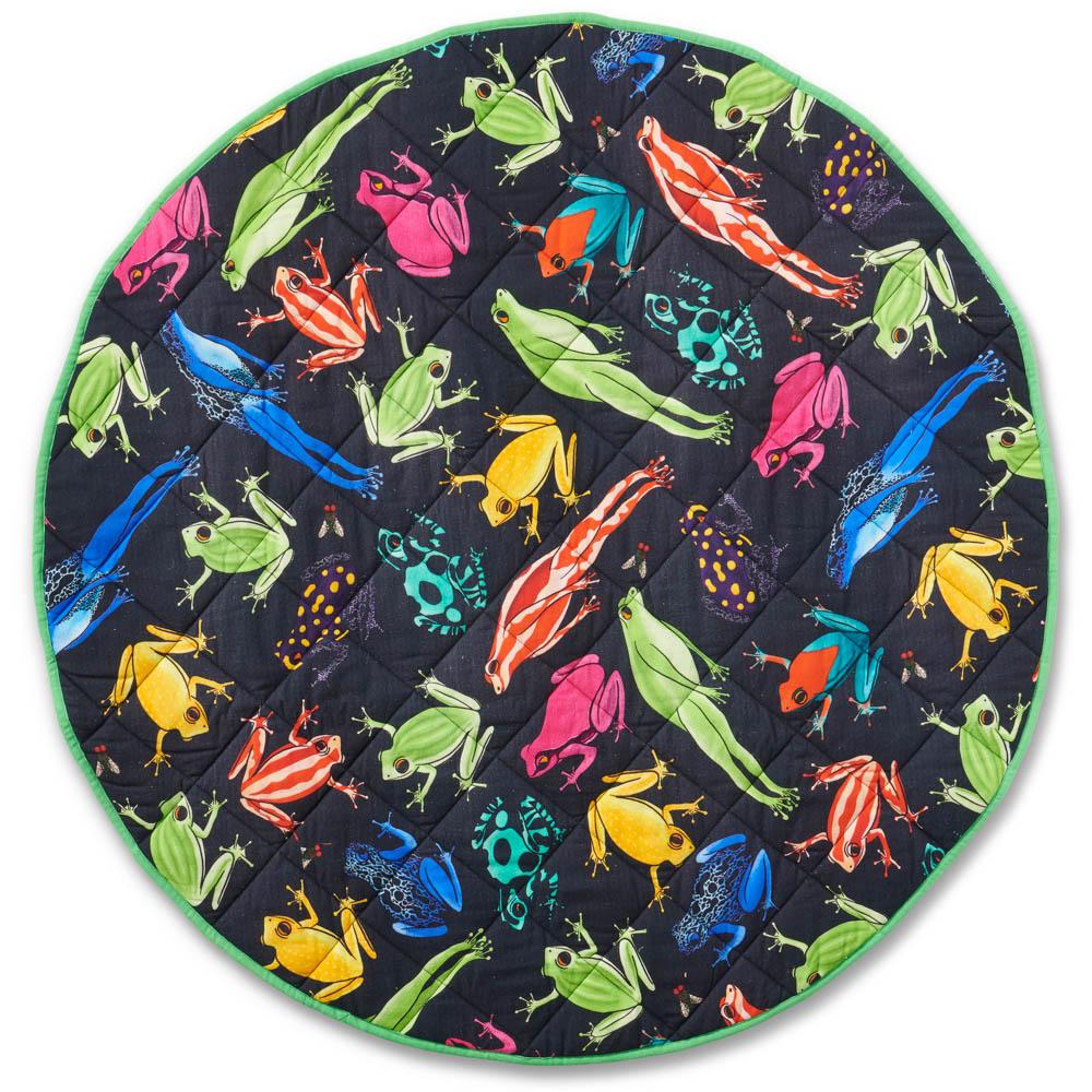 Premium Mr Frog Quilted Baby Play Mat - Soft, Non-Toxic & Washable for Nursery, Playtime & Tummy Time - Perfect for Infants & Toddlers