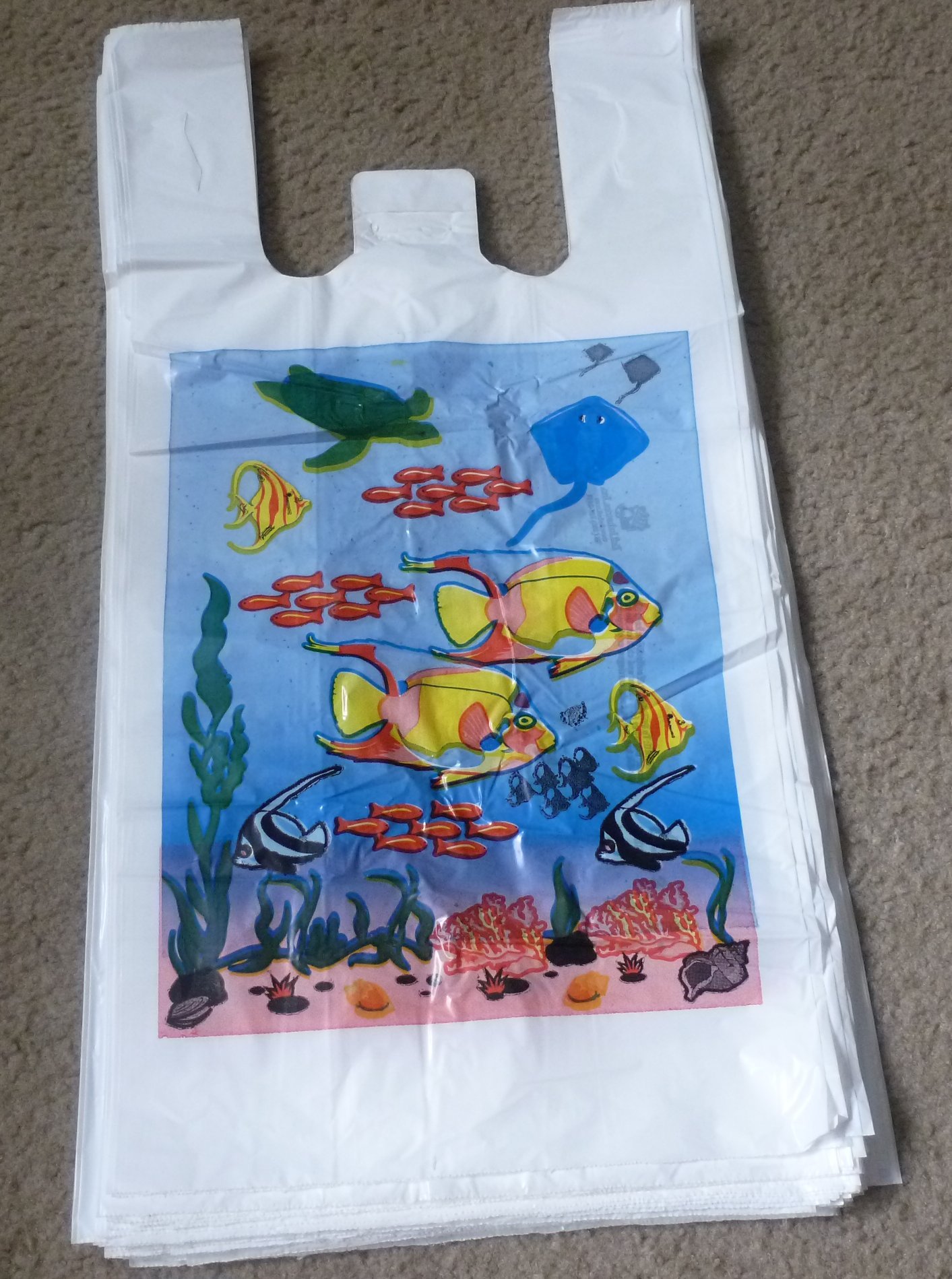 Premium White T-Shirt Shopping Bags 11.5x6x22 Inches - 14 Microns Thickness - Bulk Pack of 700 Bags (200 Bags per Roll, Fish Handle Design) - Perfect for Retail Stores, Boutiques and Eco-Friendly Packaging