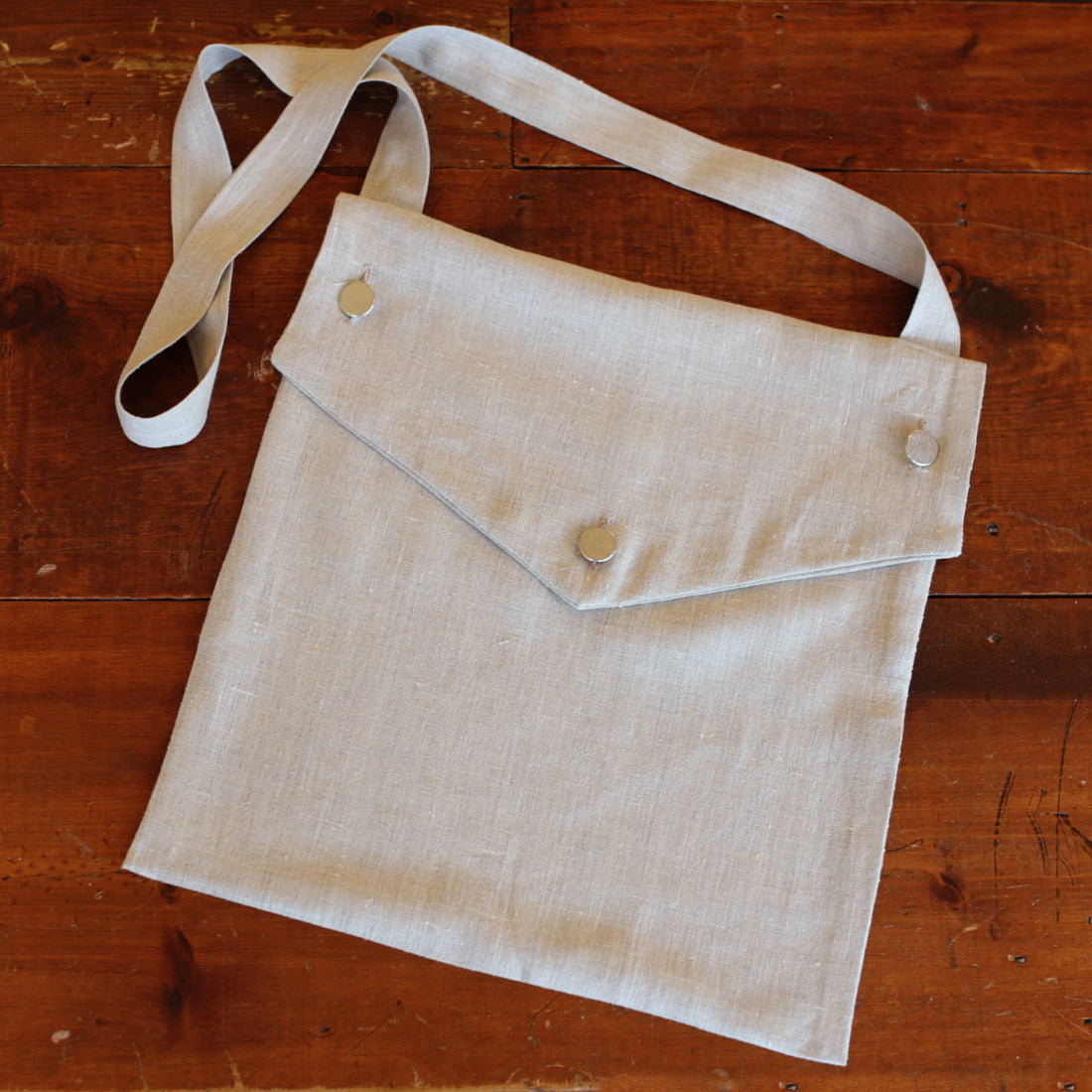 Natural Linen Haversack - Lightweight & Durable Crossbody Bag for Women & Men - Perfect for Travel, Hiking, and Everyday Use