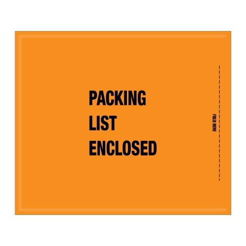 TapePlanet Mil-Spec Full Face Orange Shipping Envelopes (1000/Case, 8.5